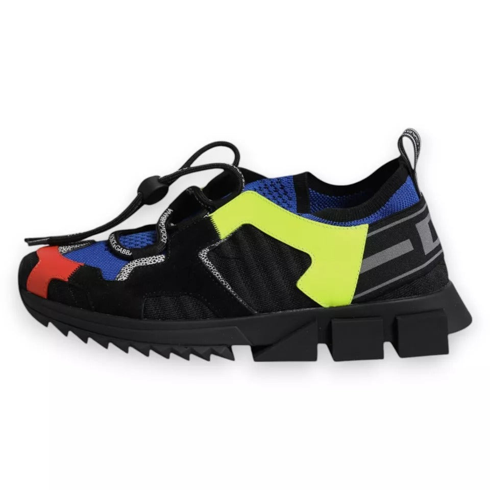 Multicolor Mesh Sorrento Trekking Sneakers Shoes-Dolce & Gabbana-LabelTerrace.com