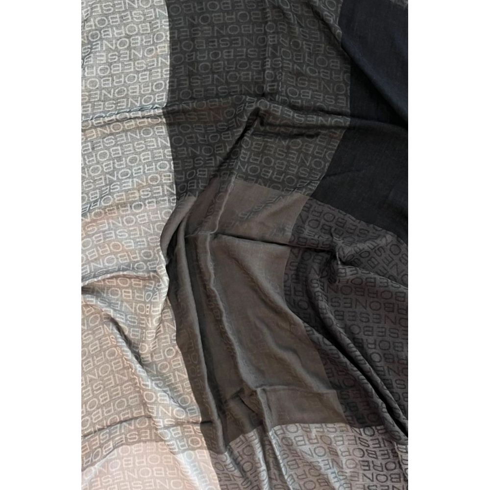 Multicolor Modal Women Scarf with Micro Fringe from Italy