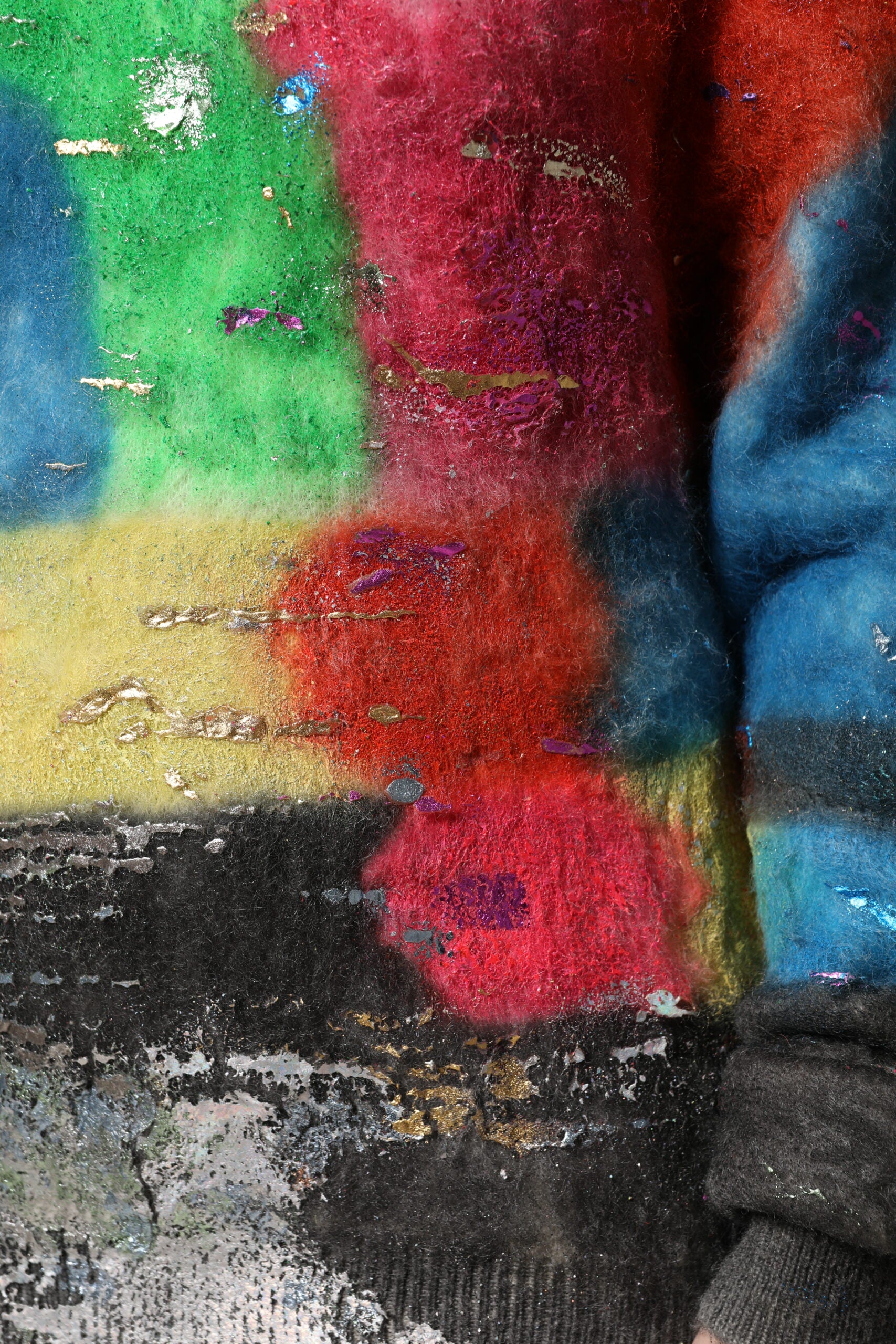 Multicolor Mohair Turtleneck Pullover Sweater-Dolce & Gabbana-LabelTerrace.com