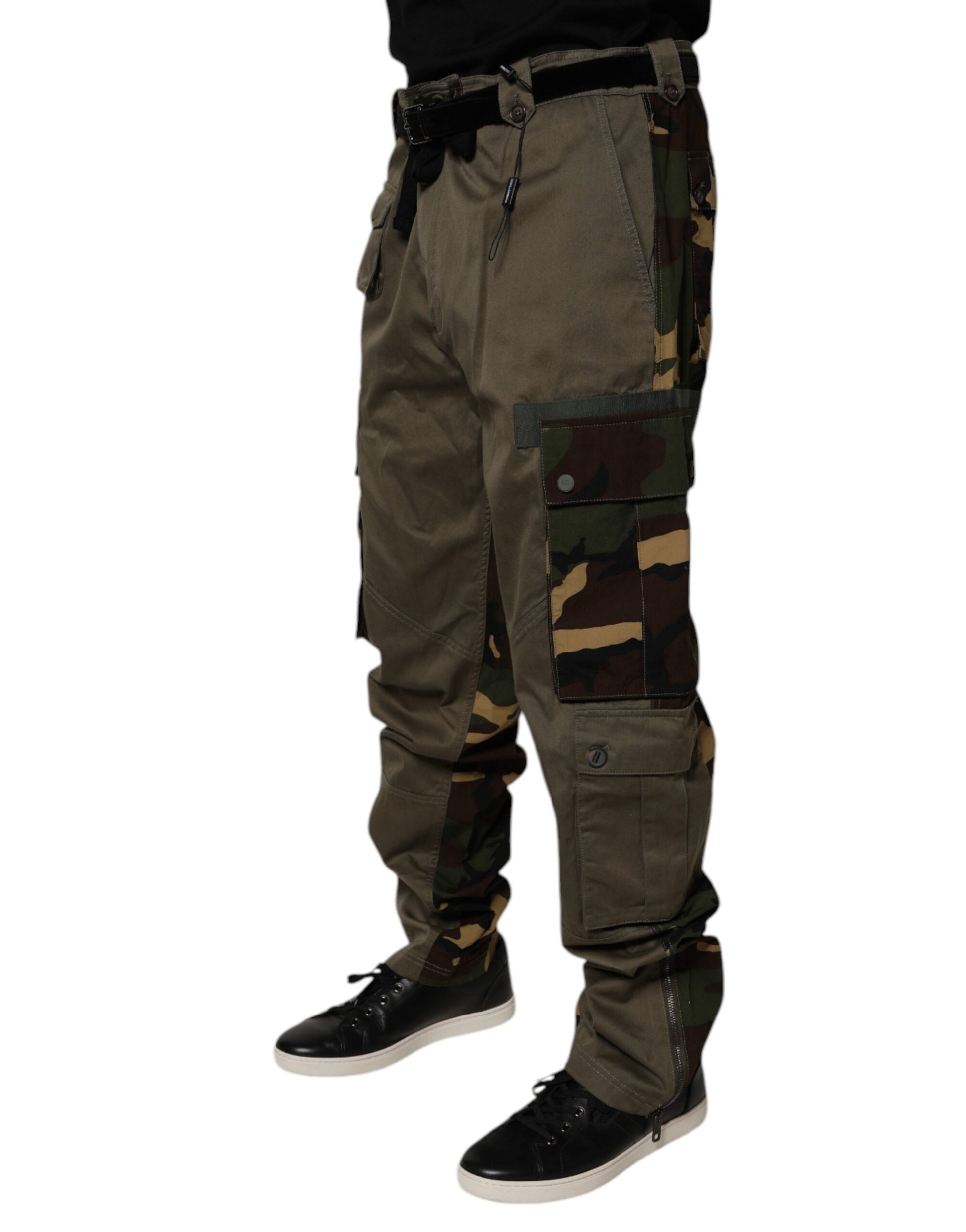 Multicolor Patchwork Camouflage Cargo Pants-Dolce & Gabbana-LabelTerrace.com