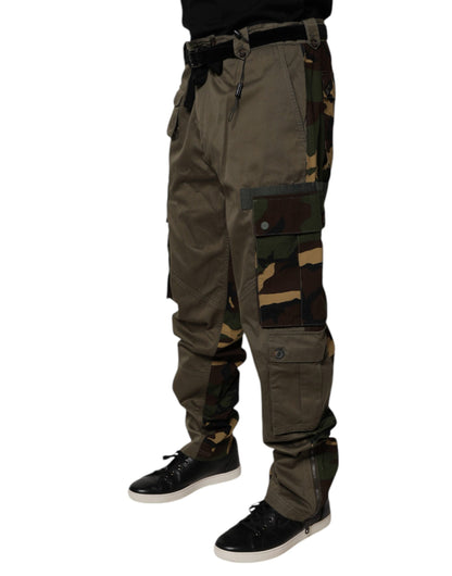 Multicolor Patchwork Camouflage Cargo Pants-Dolce & Gabbana-LabelTerrace.com