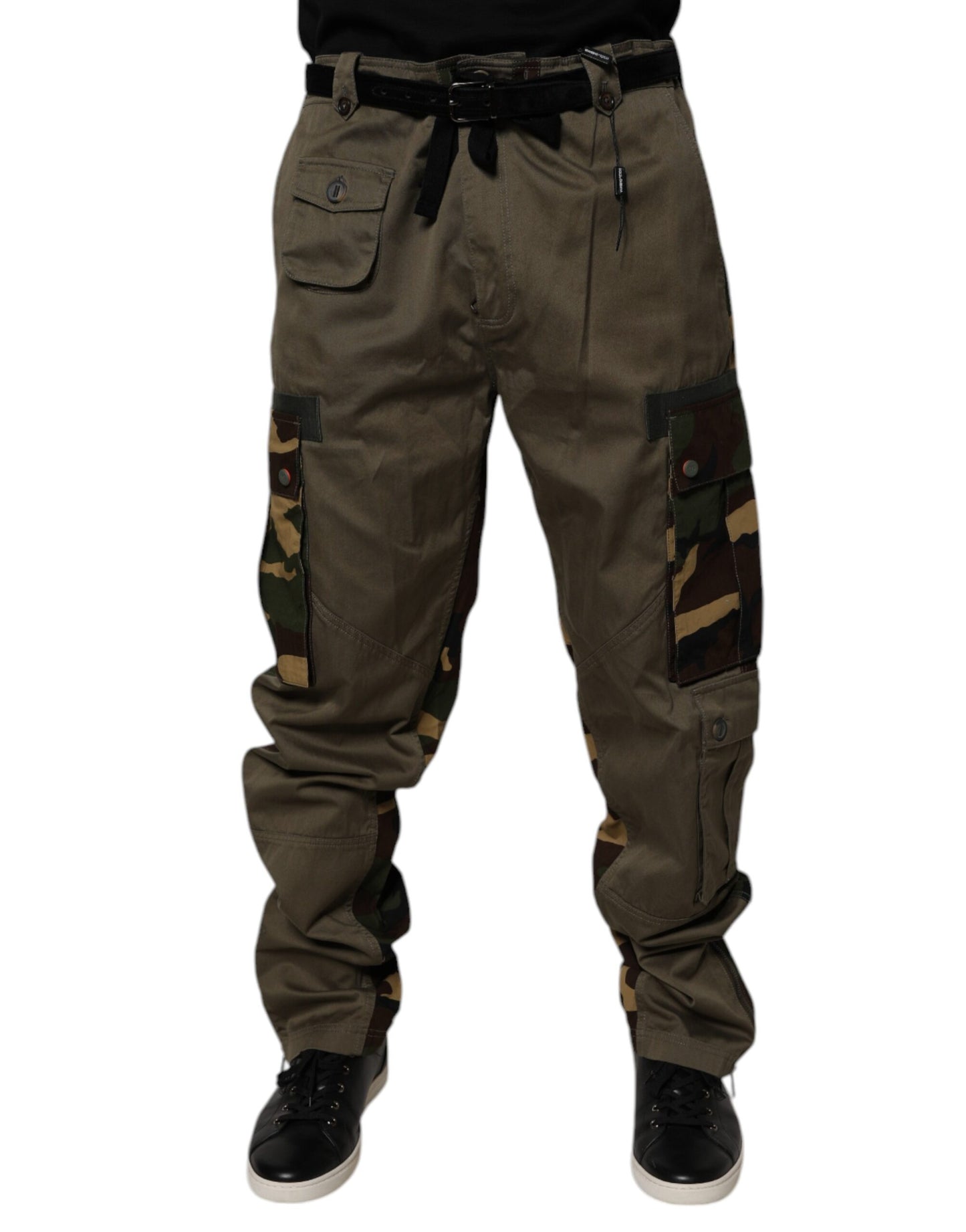 Multicolor Patchwork Camouflage Cargo Pants-Dolce & Gabbana-LabelTerrace.com