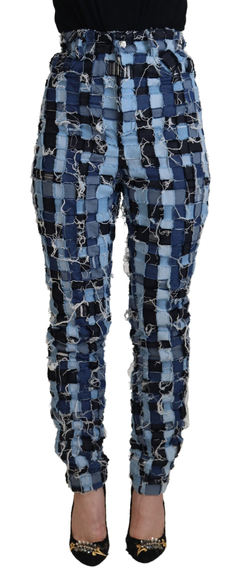 Multicolor Patchwork Cotton Denim Jeans-Dolce & Gabbana-LabelTerrace.com
