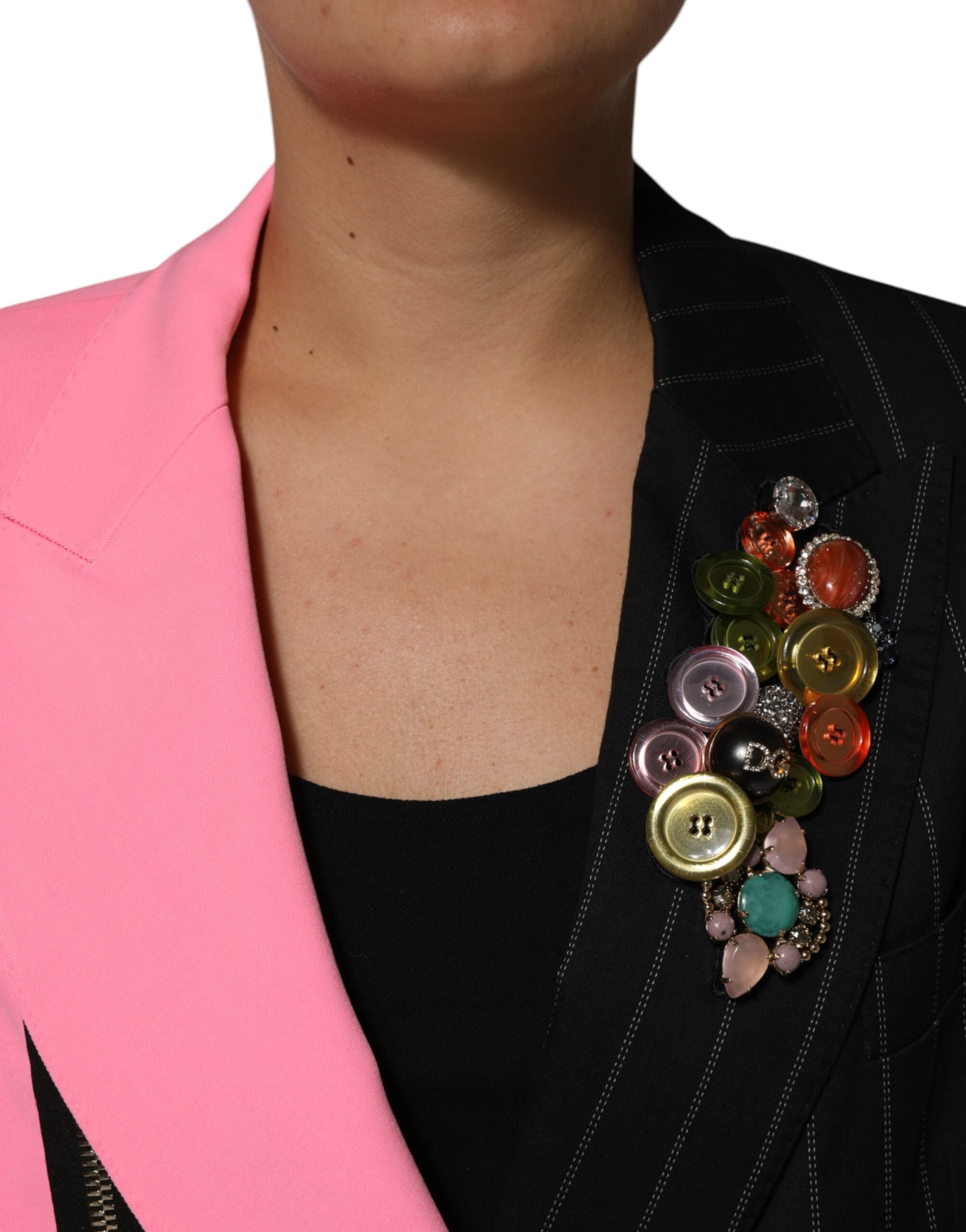 Multicolor Patchwork Embellished Coat Jacket-Dolce & Gabbana-LabelTerrace.com