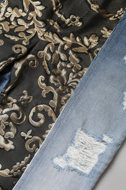 Multicolor Patchwork High Waist Denim Jeans-Dolce & Gabbana-LabelTerrace.com