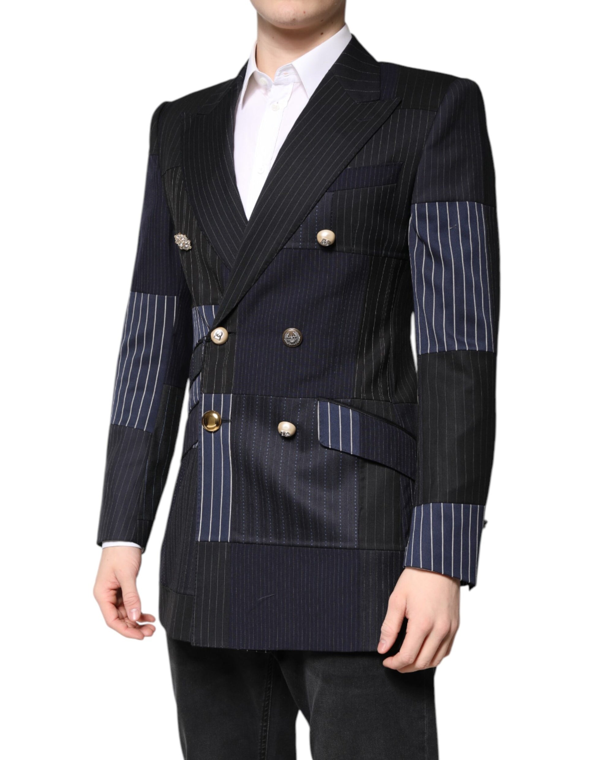 Multicolor Patchwork Jacket Coat Suit Blazer-Dolce & Gabbana-LabelTerrace.com