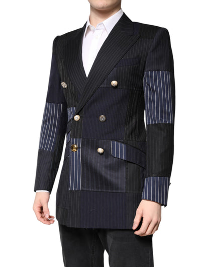 Multicolor Patchwork Jacket Coat Suit Blazer-Dolce & Gabbana-LabelTerrace.com