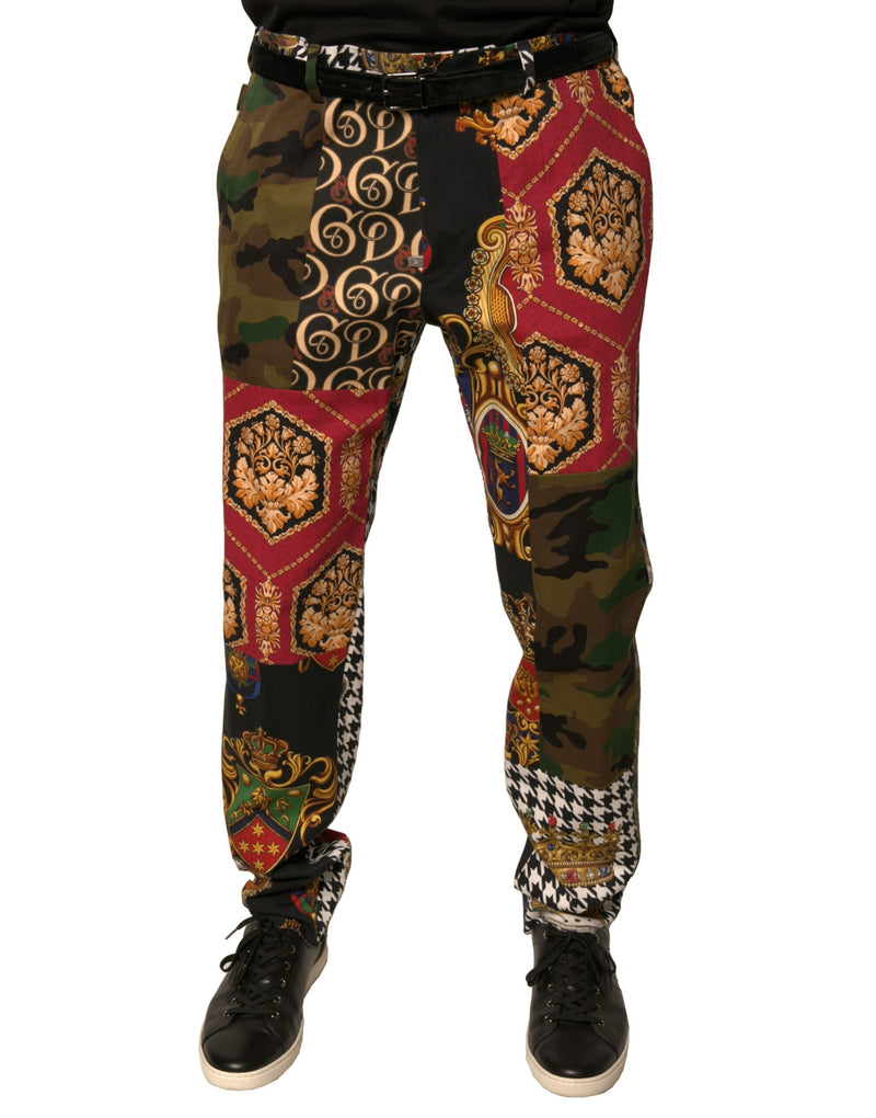 Multicolor Patchwork Men Dress Pants-Dolce & Gabbana-LabelTerrace.com