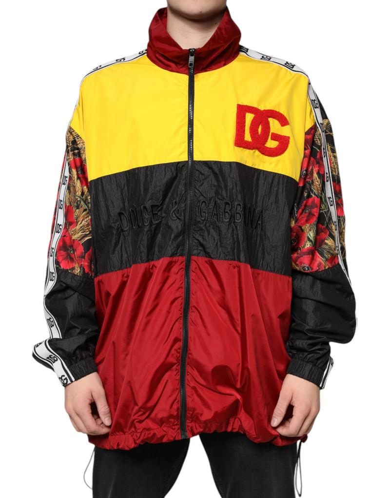 Multicolor Patchwork Men Full Zip Sweater-Dolce & Gabbana-LabelTerrace.com