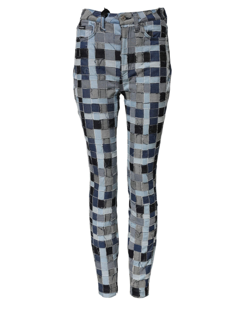 Multicolor Patchwork Skinny Denim Jeans-Dolce & Gabbana-LabelTerrace.com