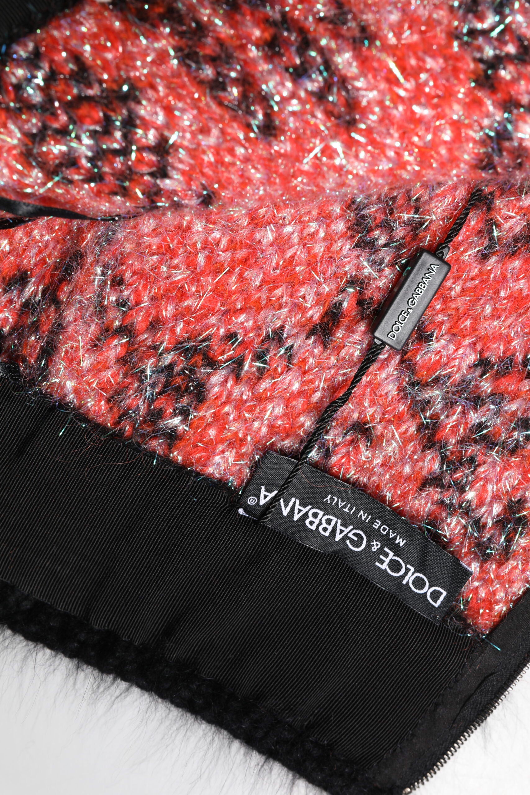 Multicolor Plush High Waist Mini Skirt-Dolce & Gabbana-LabelTerrace.com