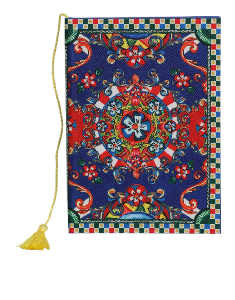 Multicolor Polyester Carretto Siciliano Print Notebook-Dolce & Gabbana-LabelTerrace.com