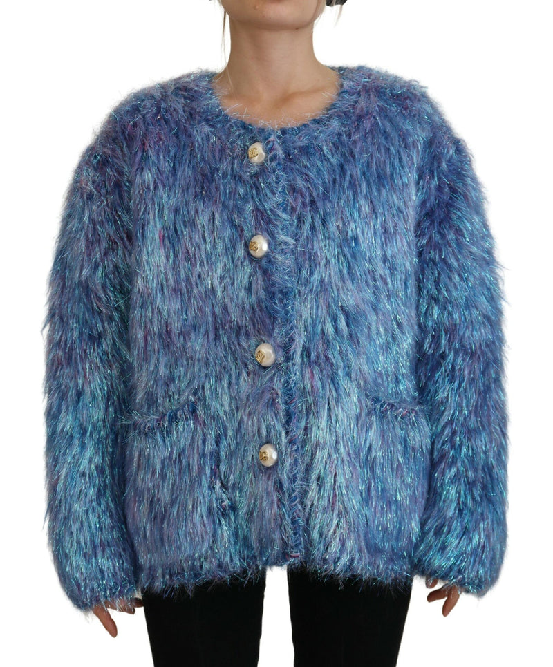 Multicolor Polyester Fringes Coat Jacket-Dolce & Gabbana-LabelTerrace.com