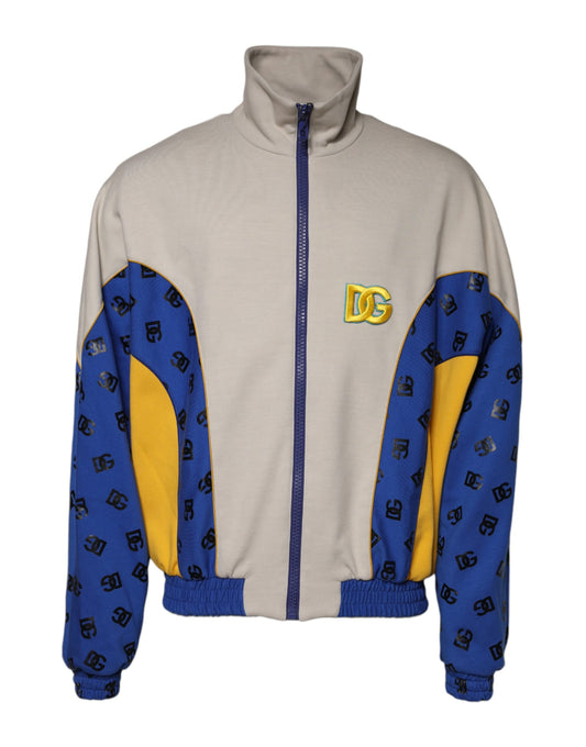 Multicolor Polyester Full Zip Bomber Jacket-Dolce & Gabbana-LabelTerrace.com
