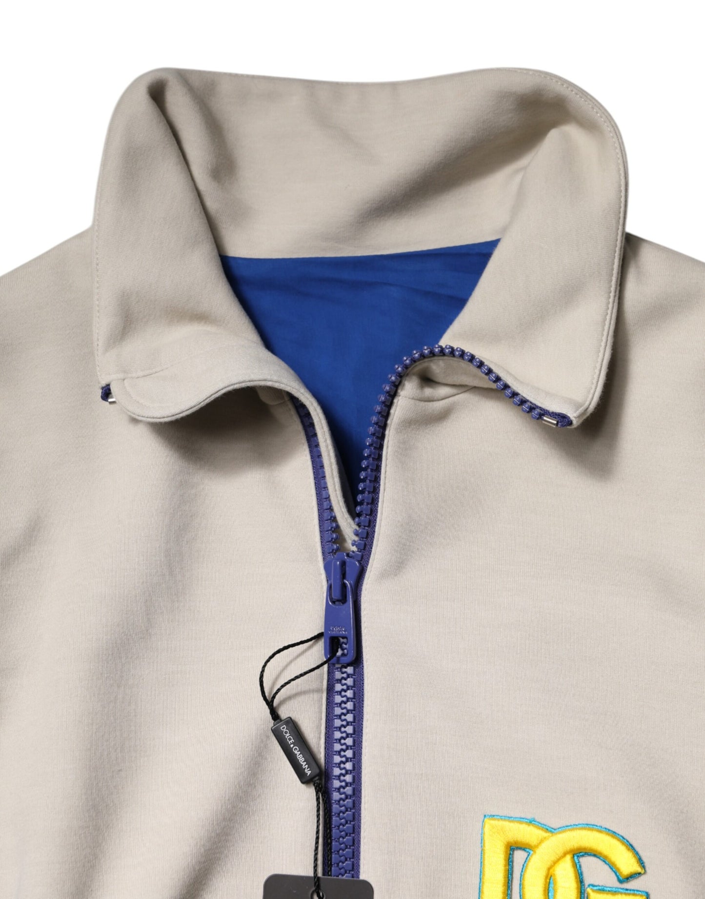 Multicolor Polyester Full Zip Bomber Jacket-Dolce & Gabbana-LabelTerrace.com