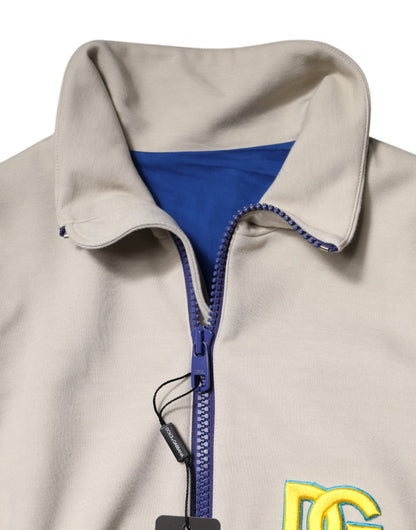 Multicolor Polyester Full Zip Bomber Jacket-Dolce & Gabbana-LabelTerrace.com