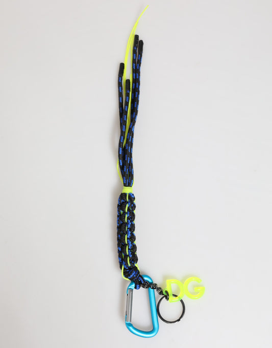 Multicolor Polyester Tape String DG Logo Keychain Keyring-Dolce & Gabbana-LabelTerrace.com