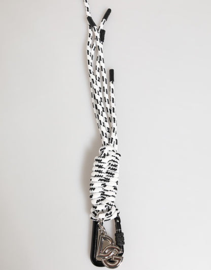 Multicolor Polyester Tape String DG Logo Keychain Keyring-Dolce & Gabbana-LabelTerrace.com