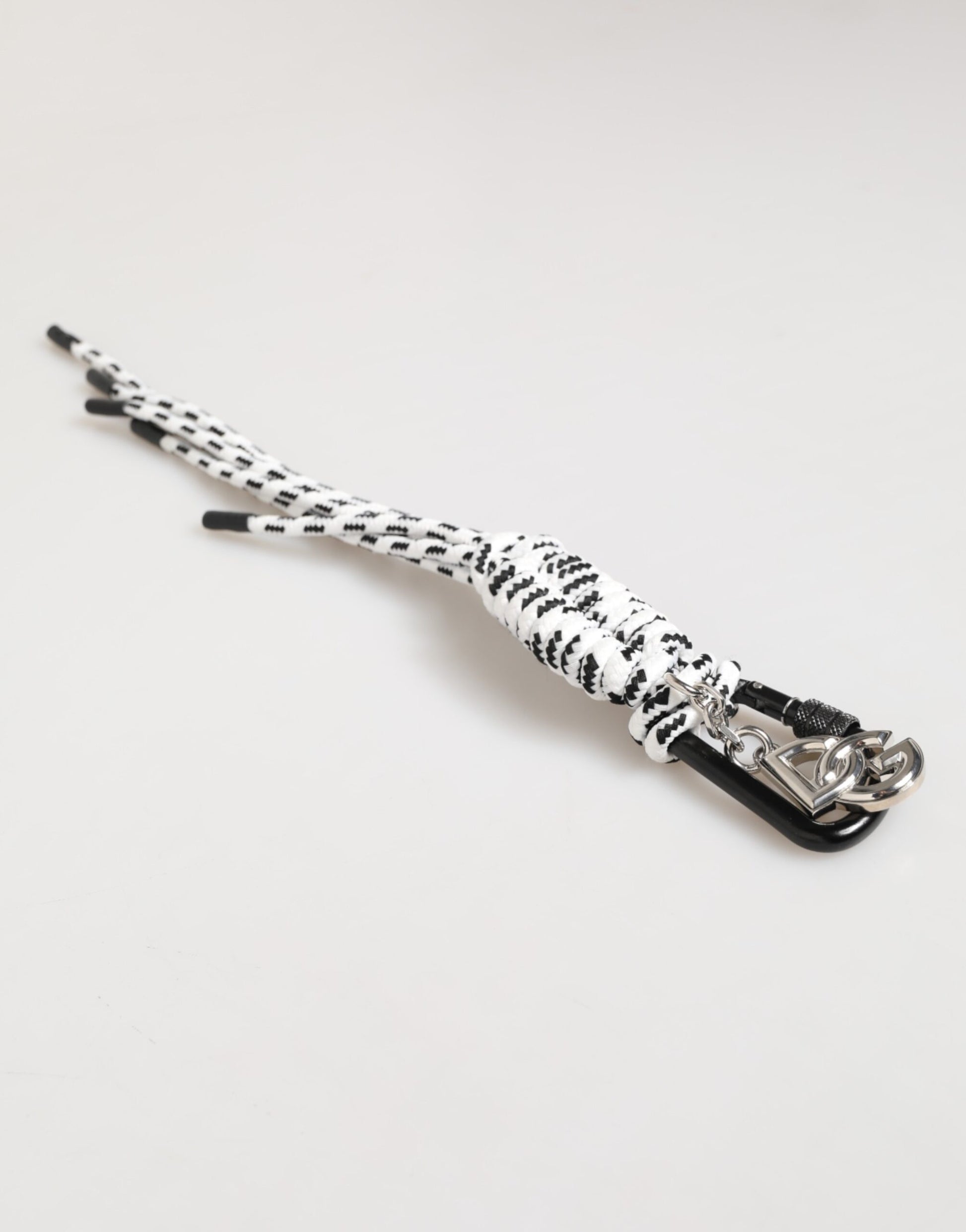 Multicolor Polyester Tape String DG Logo Keychain Keyring-Dolce & Gabbana-LabelTerrace.com