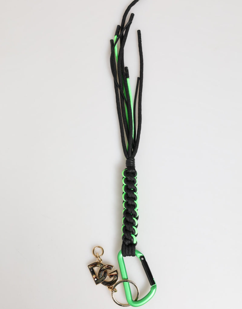 Multicolor Polyester Tape String DG Logo Keychain Keyring-Dolce & Gabbana-LabelTerrace.com