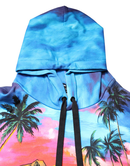 Multicolor Print Hooded Sweatshirt Sweater-Dolce & Gabbana-LabelTerrace.com