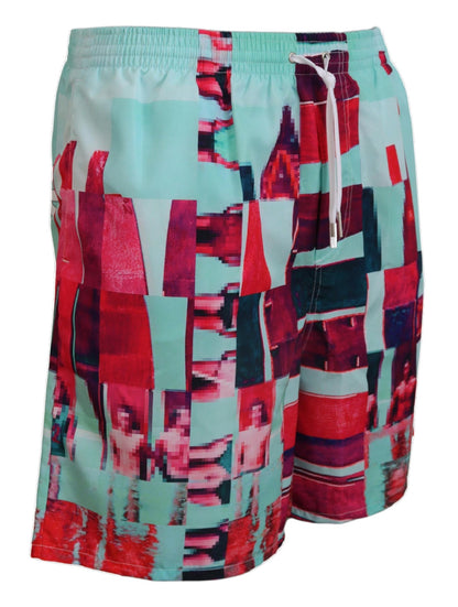 Multicolor Printed Beachwear Shorts Swimwear-Dsquared²-LabelTerrace.com