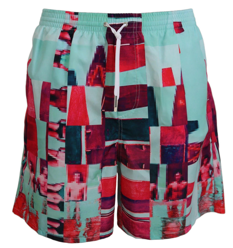Multicolor Printed Beachwear Shorts Swimwear-Dsquared²-LabelTerrace.com