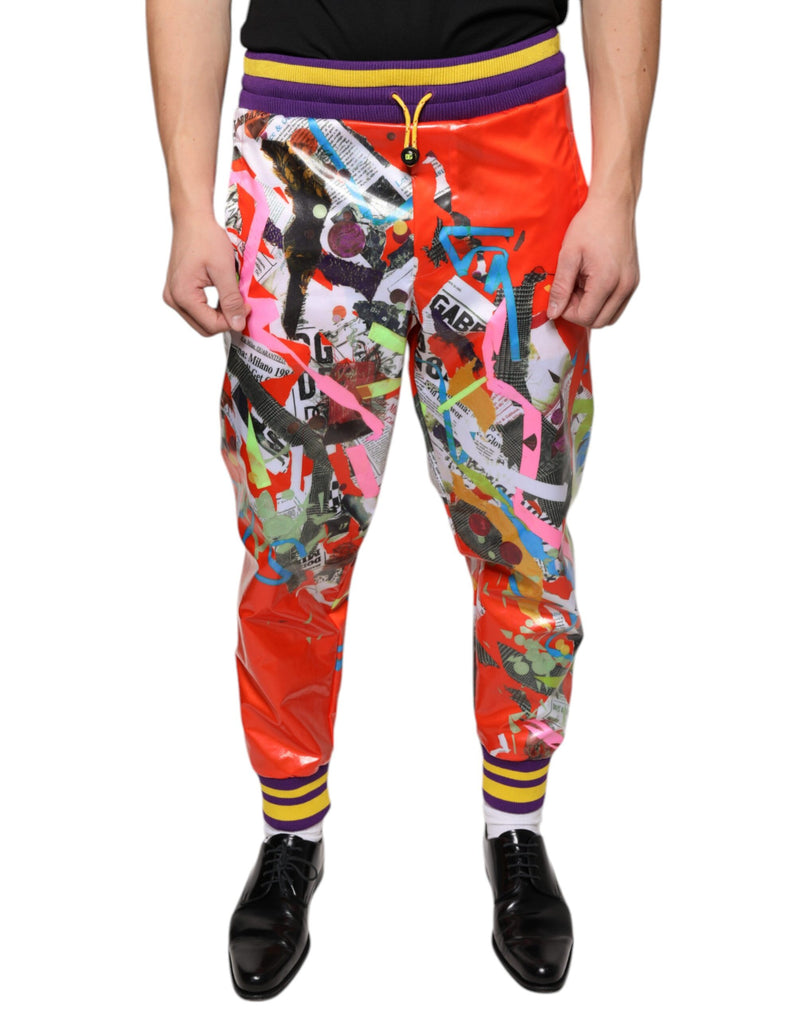 Multicolor Printed Jogger Sweatpants Pants-Dolce & Gabbana-LabelTerrace.com