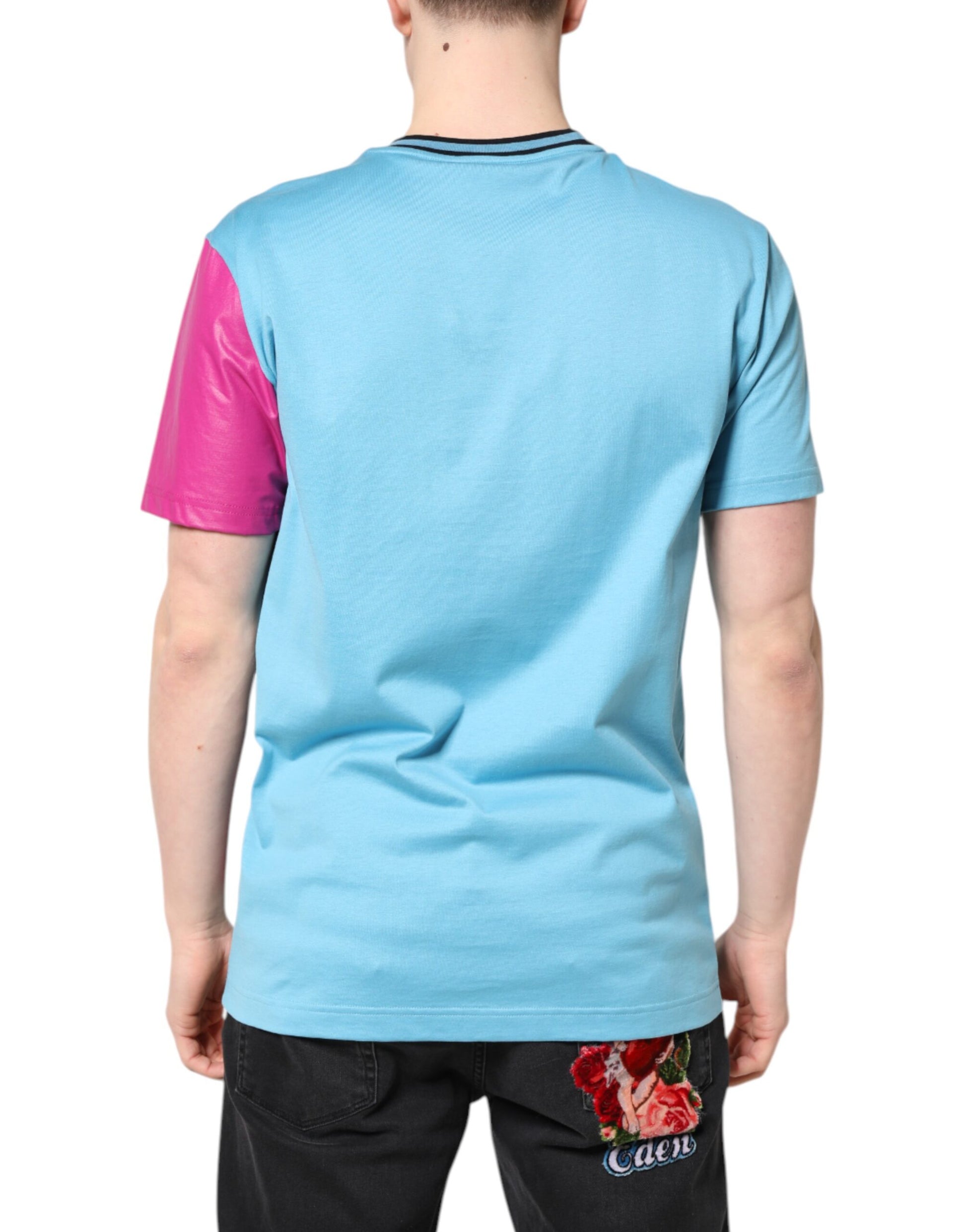 Multicolor Printed Logo Short Sleeve T-shirt-Dolce & Gabbana-LabelTerrace.com