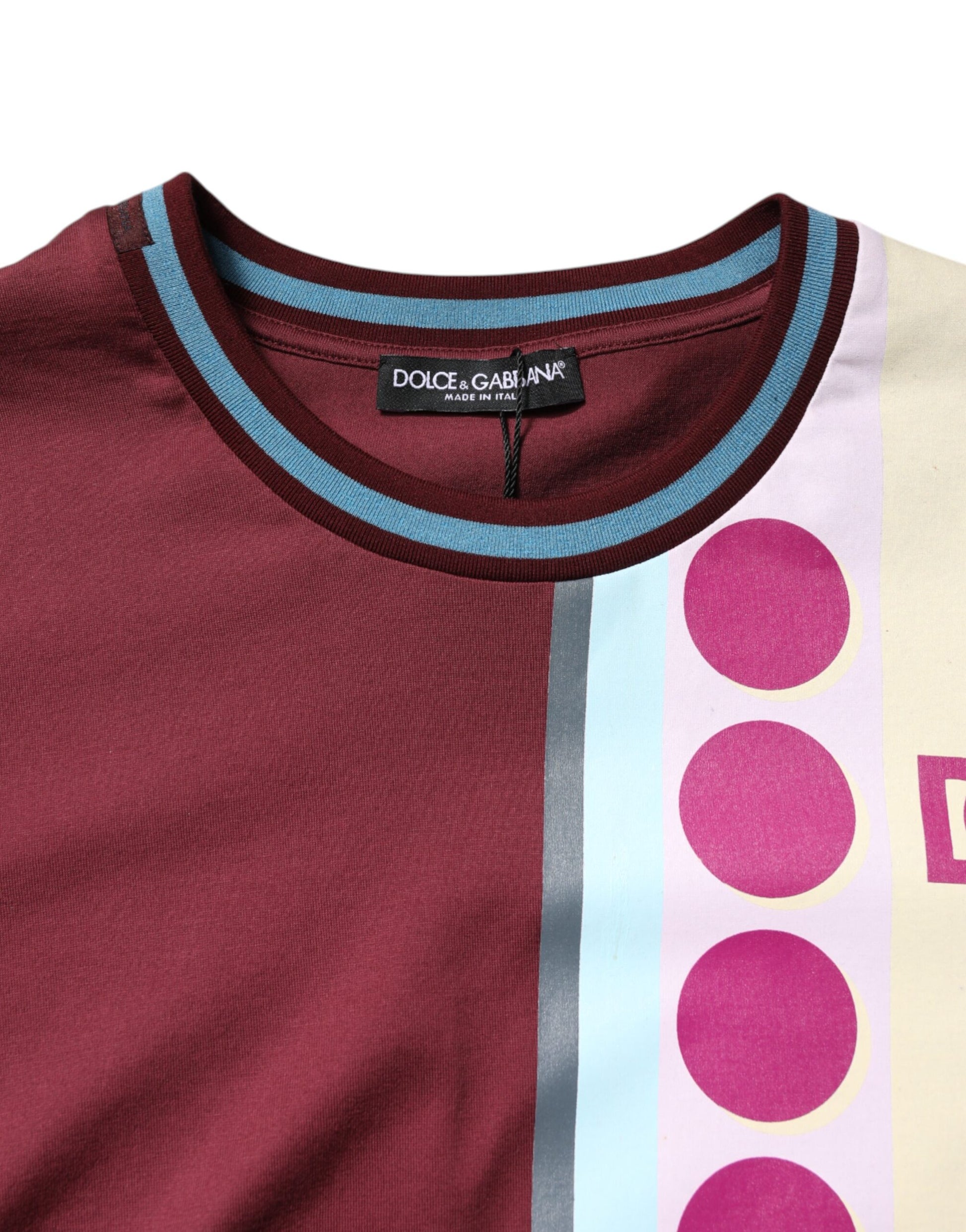 Multicolor Printed Logo Short Sleeve T-shirt-Dolce & Gabbana-LabelTerrace.com