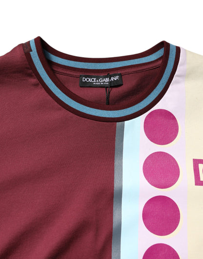 Multicolor Printed Logo Short Sleeve T-shirt-Dolce & Gabbana-LabelTerrace.com