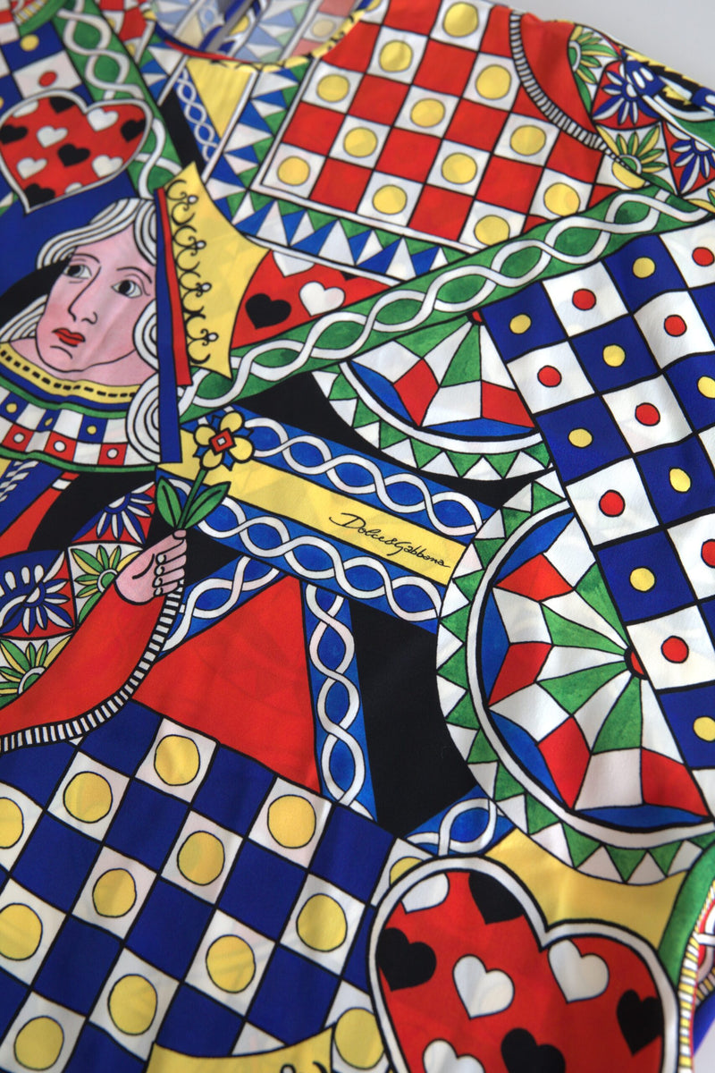 Multicolor Printed Long Sleeves Blouse Top-Dolce & Gabbana-LabelTerrace.com