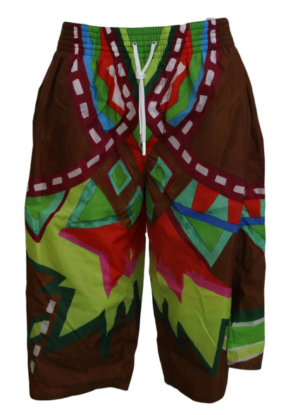 Multicolor Printed Men Beachwear Shorts Swimwear-Dsquared²-LabelTerrace.com