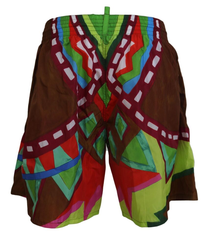 Multicolor Printed Men Beachwear Swimwear Short-Dsquared²-LabelTerrace.com