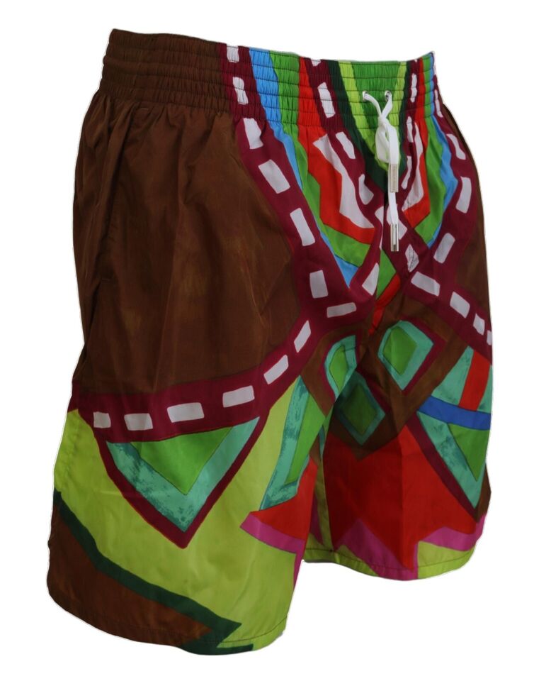 Multicolor Printed Men Beachwear Swimwear Short-Dsquared²-LabelTerrace.com