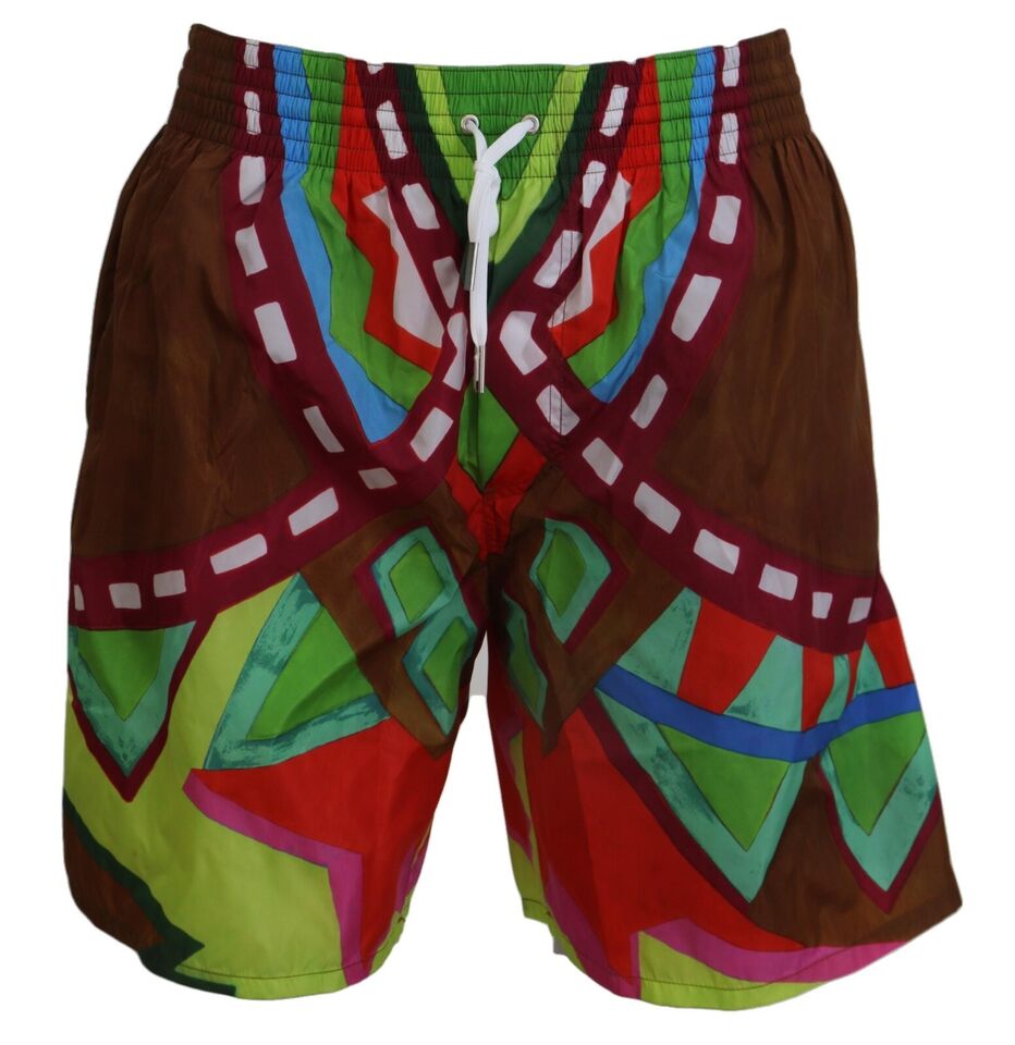 Multicolor Printed Men Beachwear Swimwear Short-Dsquared²-LabelTerrace.com
