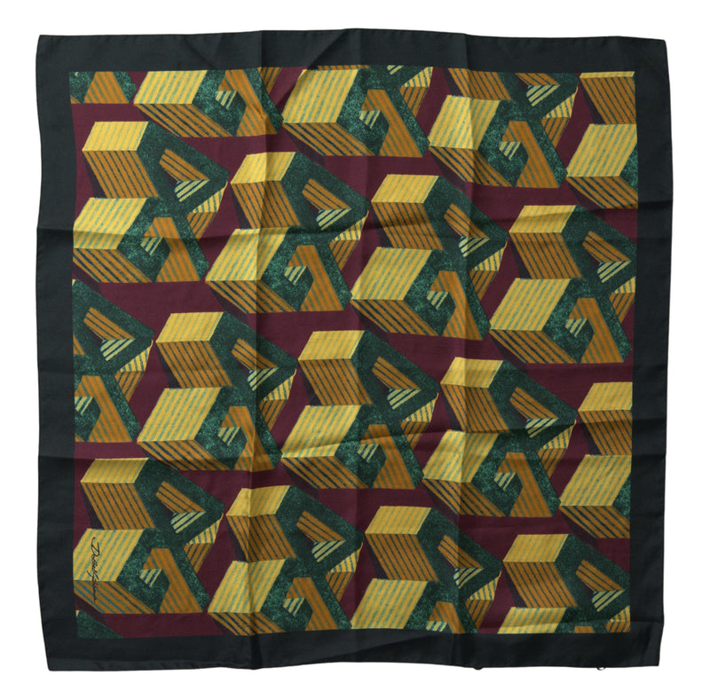 Multicolor Printed Square Handkerchief Scarf-Dolce & Gabbana-LabelTerrace.com
