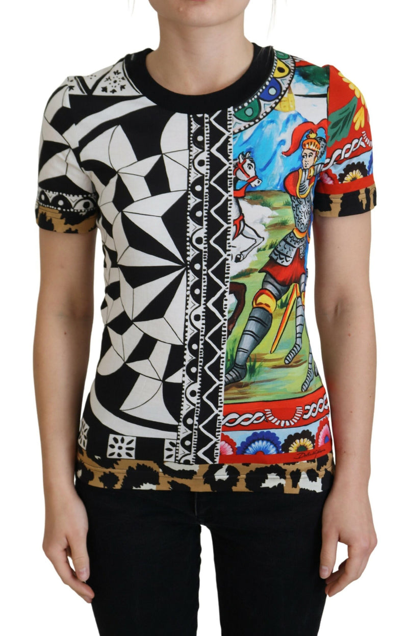 Multicolor Printed Women Exclusive Shirt Top-Dolce & Gabbana-LabelTerrace.com