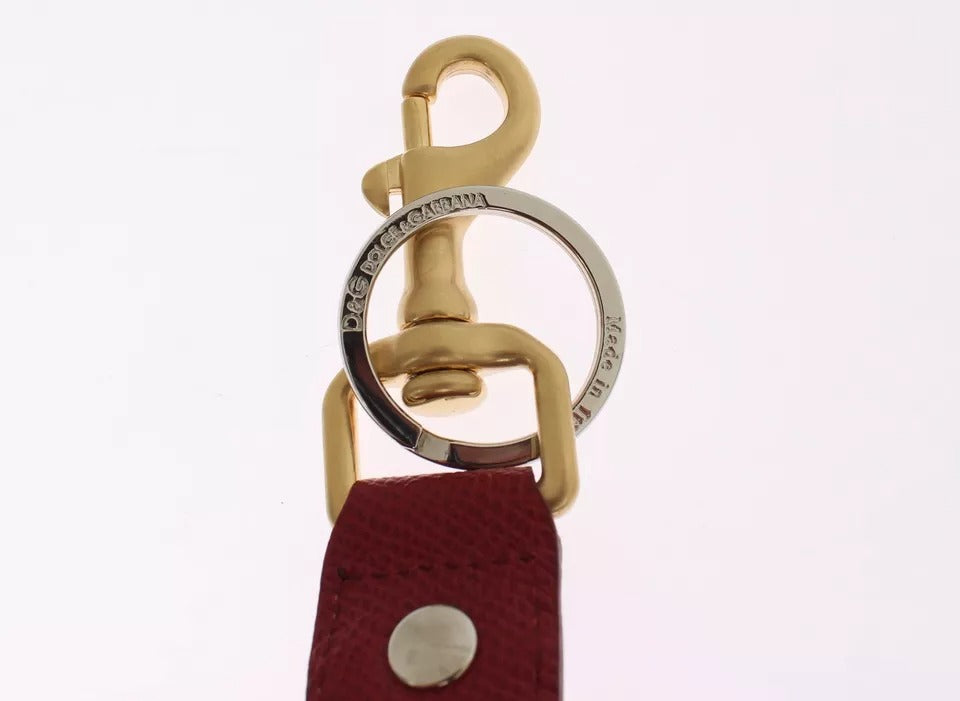 Multicolor Raffia Leather Clasp Finder Chain Keyring-Dolce & Gabbana-LabelTerrace.com