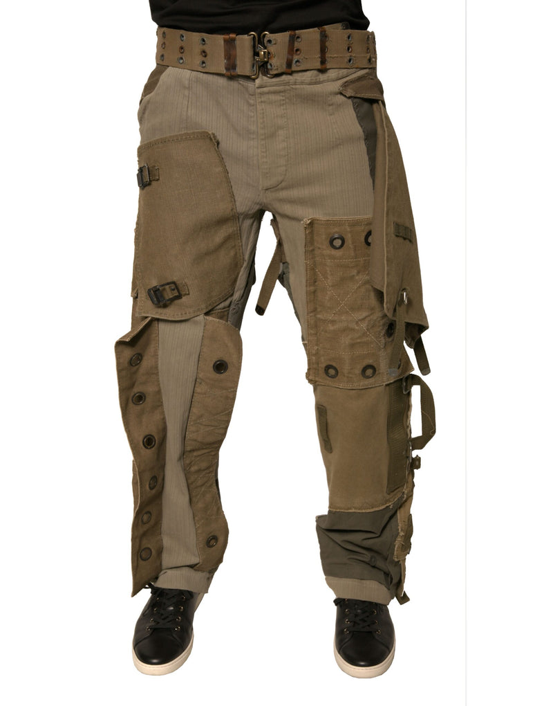Multicolor Reconstructed Flight Cargo Pants-Dolce & Gabbana-LabelTerrace.com
