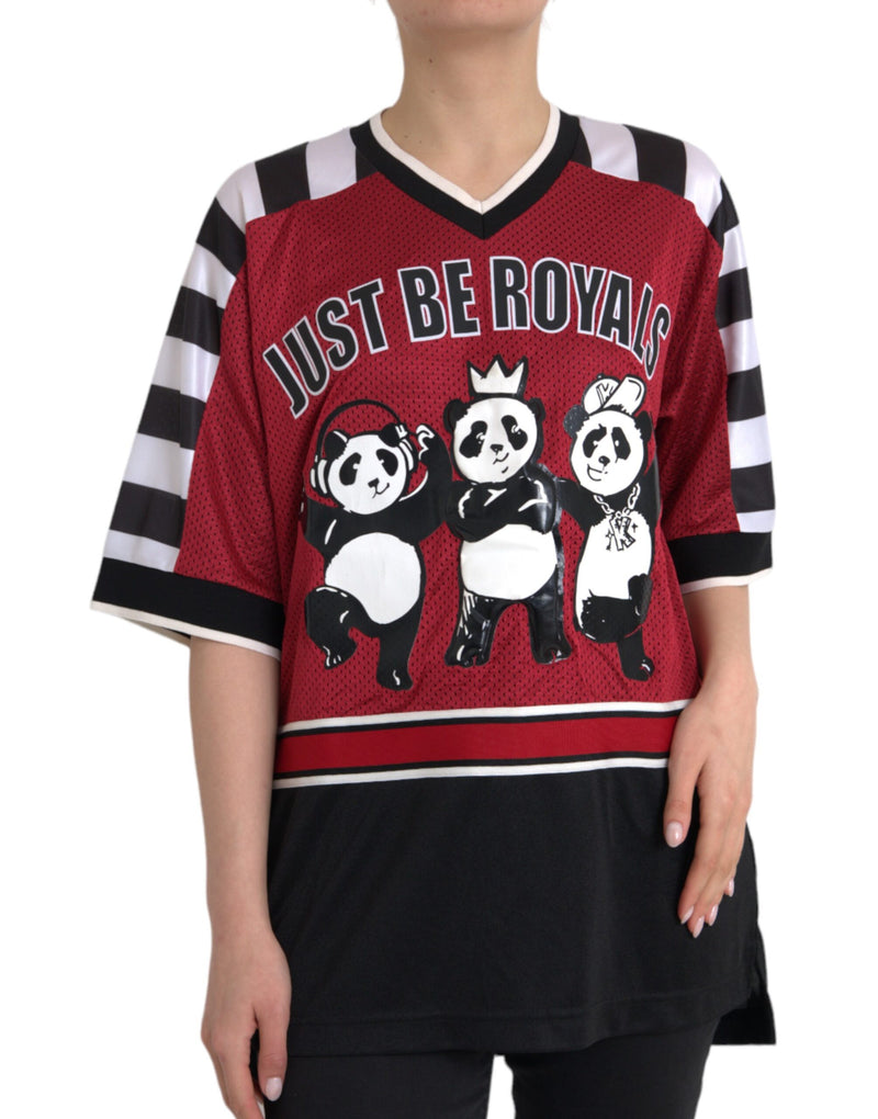 Multicolor Royals Panda Oversized T-shirt-Dolce & Gabbana-LabelTerrace.com
