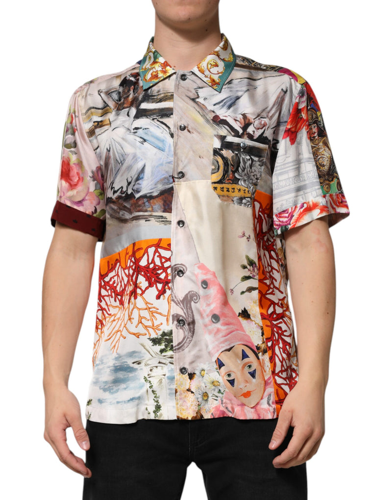 Multicolor Shell Print Hawaii Casual Shirt-Dolce & Gabbana-LabelTerrace.com