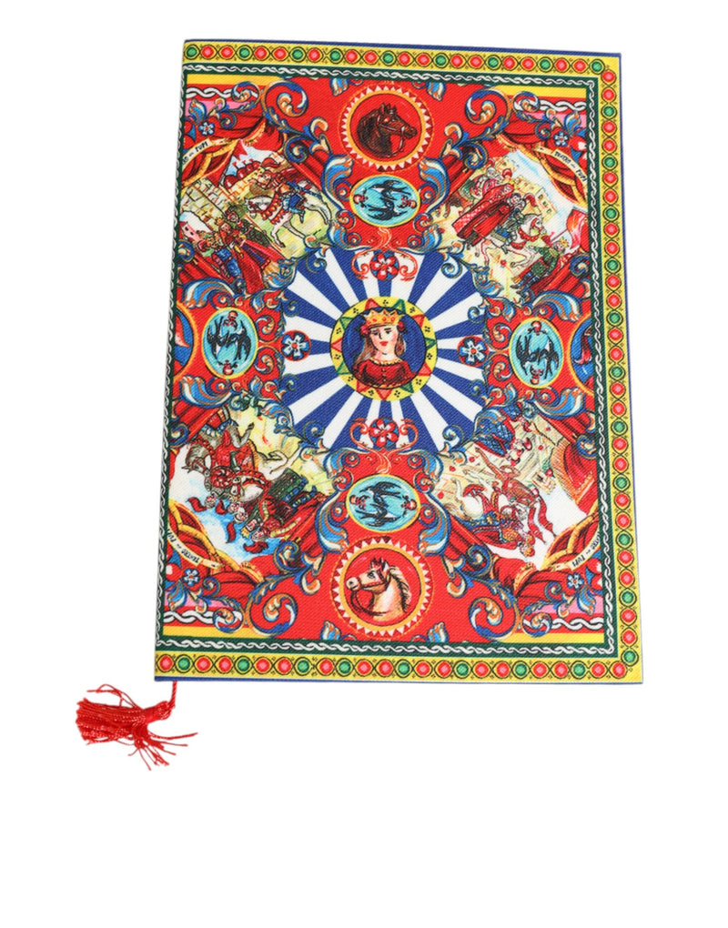 Multicolor Sicilian Carretto Print Journal Notebook-Dolce & Gabbana-LabelTerrace.com