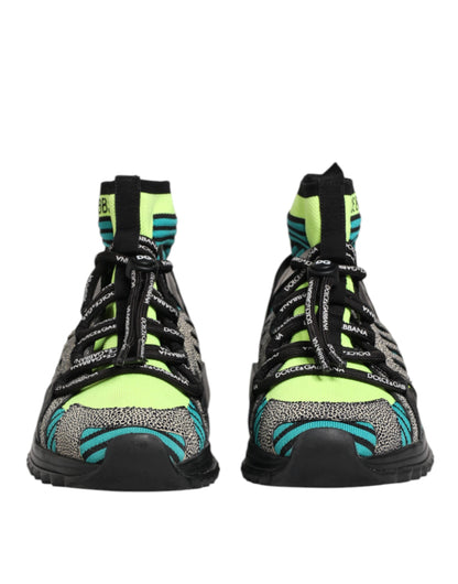 Multicolor Sorrento Socks Men Sneakers Shoes-Dolce & Gabbana-LabelTerrace.com