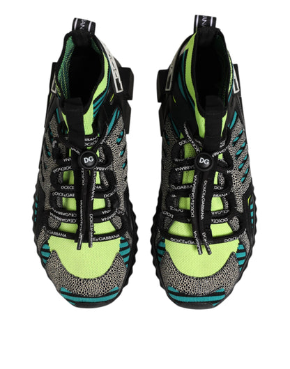 Multicolor Sorrento Socks Men Sneakers Shoes-Dolce & Gabbana-LabelTerrace.com