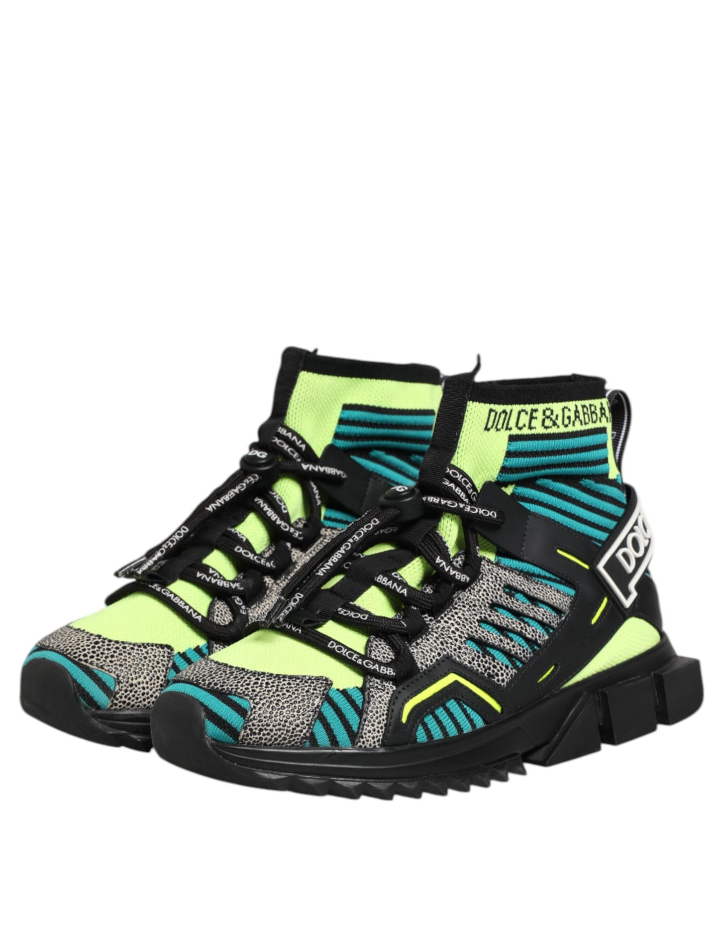 Multicolor Sorrento Socks Men Sneakers Shoes-Dolce & Gabbana-LabelTerrace.com