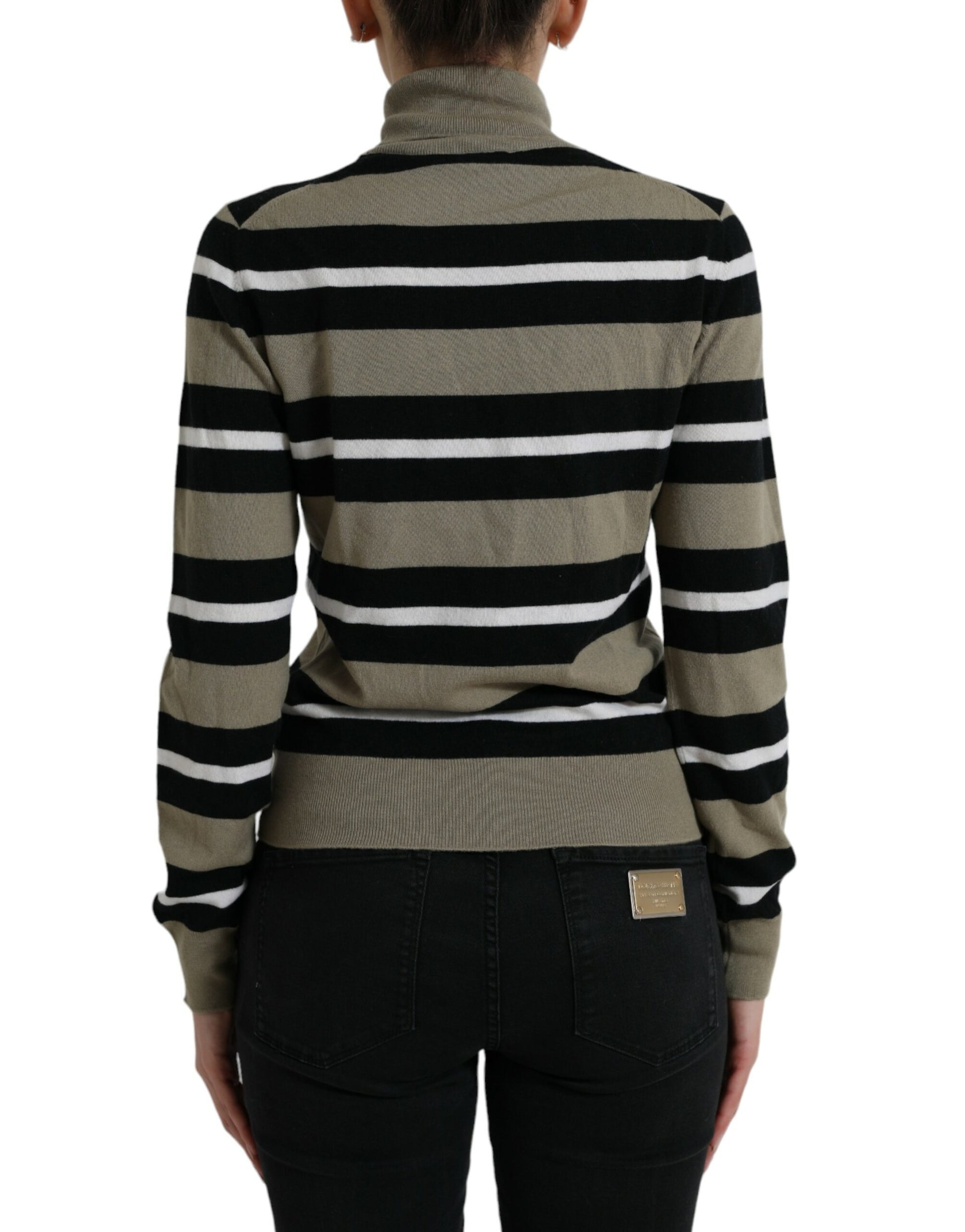 Multicolor Stripe Wool Logo Pullover Sweater-Dolce & Gabbana-LabelTerrace.com