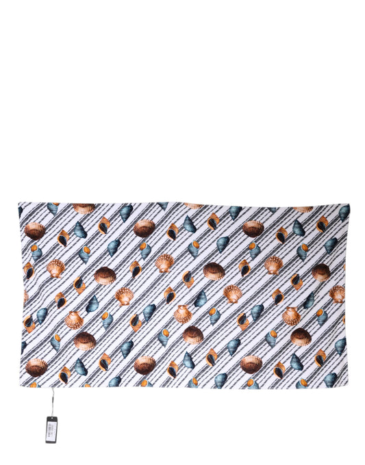 Multicolor Stripes Seashells Beach Towel-Dolce & Gabbana-LabelTerrace.com