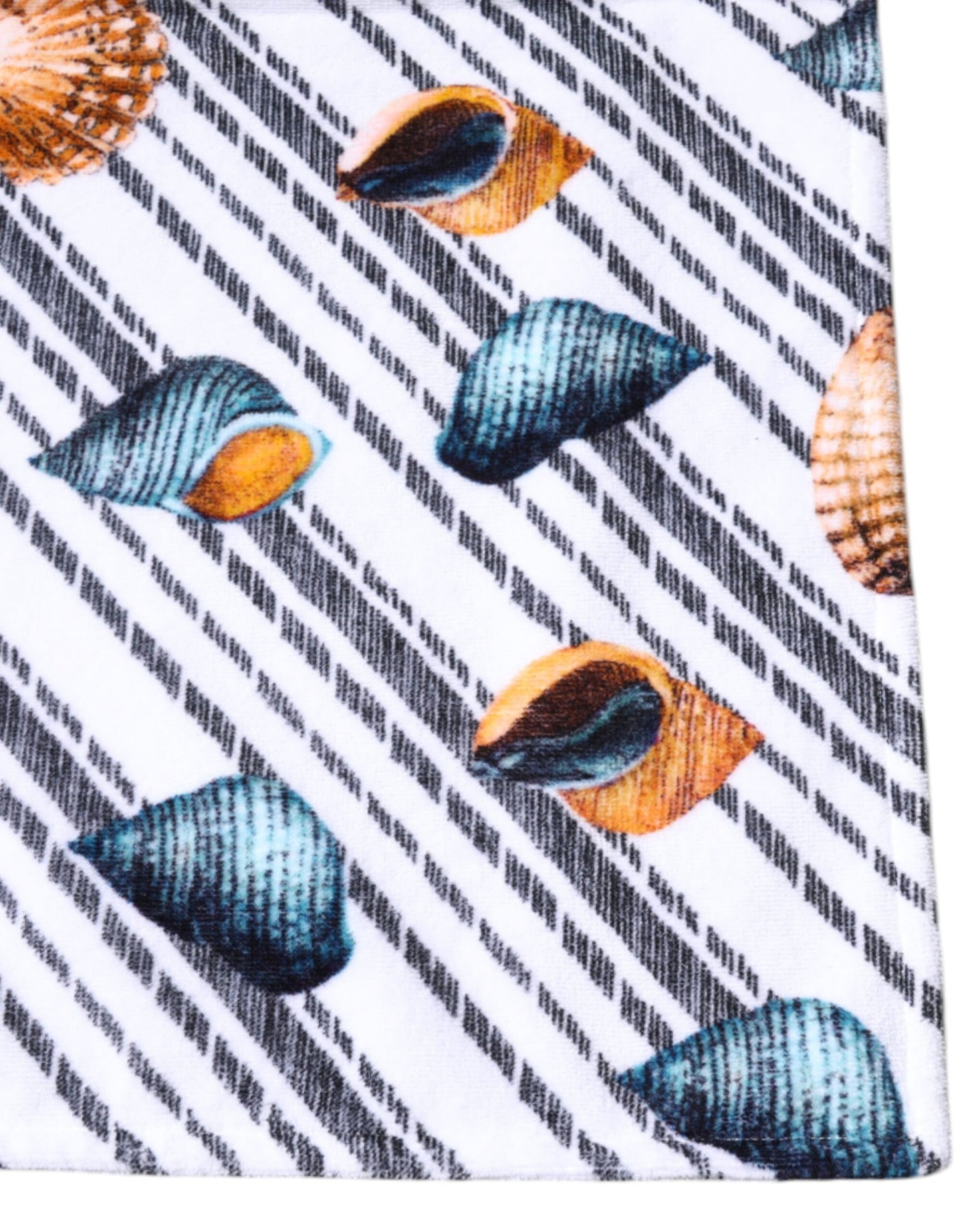 Multicolor Stripes Seashells Beach Towel-Dolce & Gabbana-LabelTerrace.com