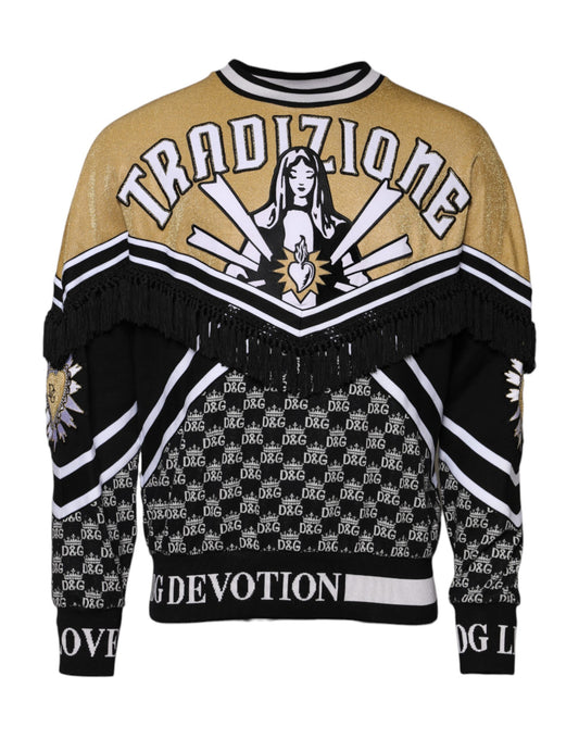 Multicolor Tradizione E Devotion Sweatshirt Sweater-Dolce & Gabbana-LabelTerrace.com